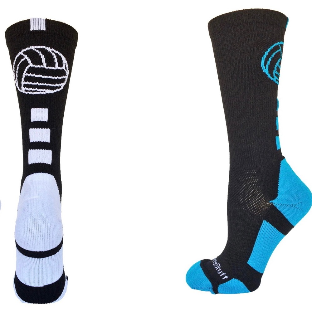 MadSportsStuff Volleyball Logo Crew Socks - 2 pairs